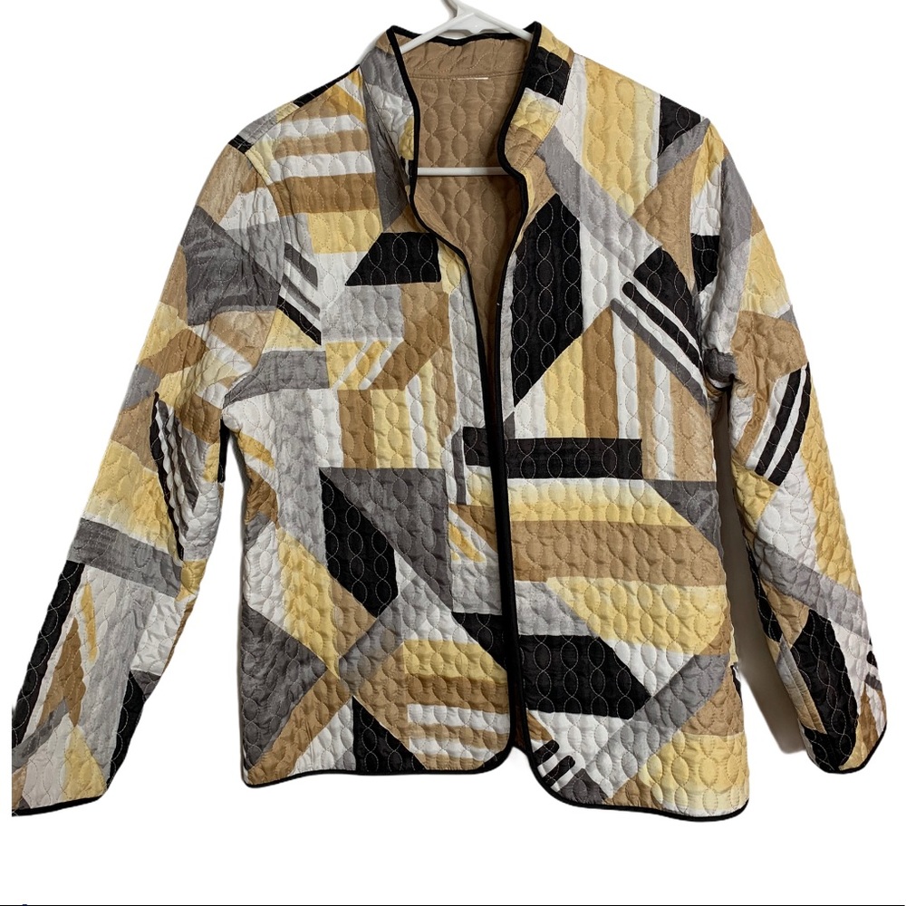 Abstract Lightly Quilted Jacket - image 1